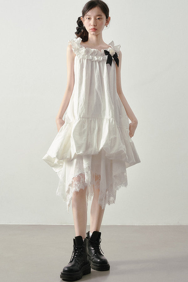 Moonlight Lace Asymmetrical Skirt