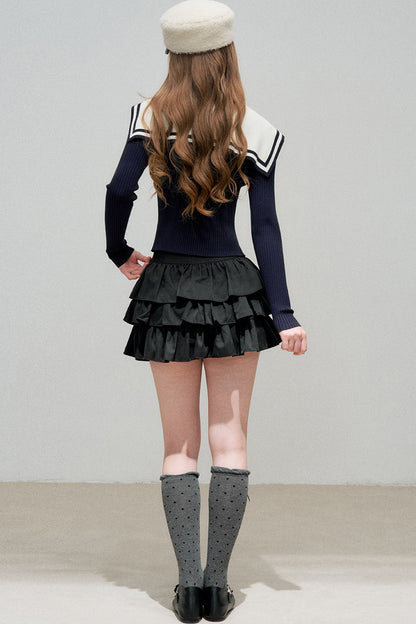 Sailor Collar Knit Sweater