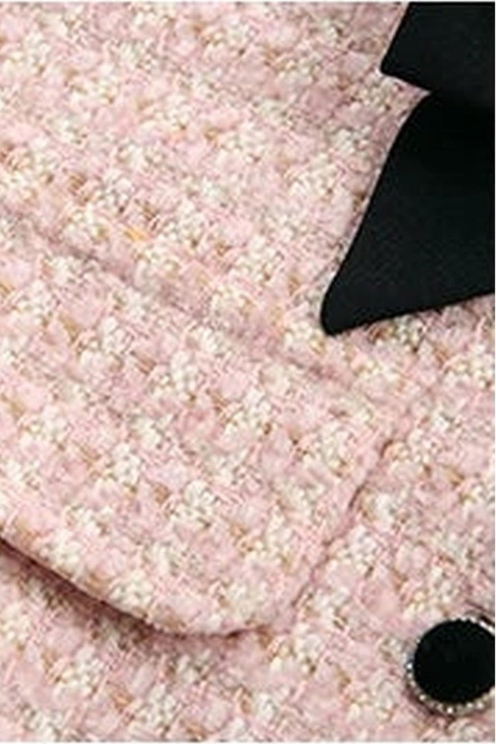 Tweed- und Samtkleid