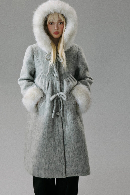 Honeysuckle Water Ripple Wool Cape
