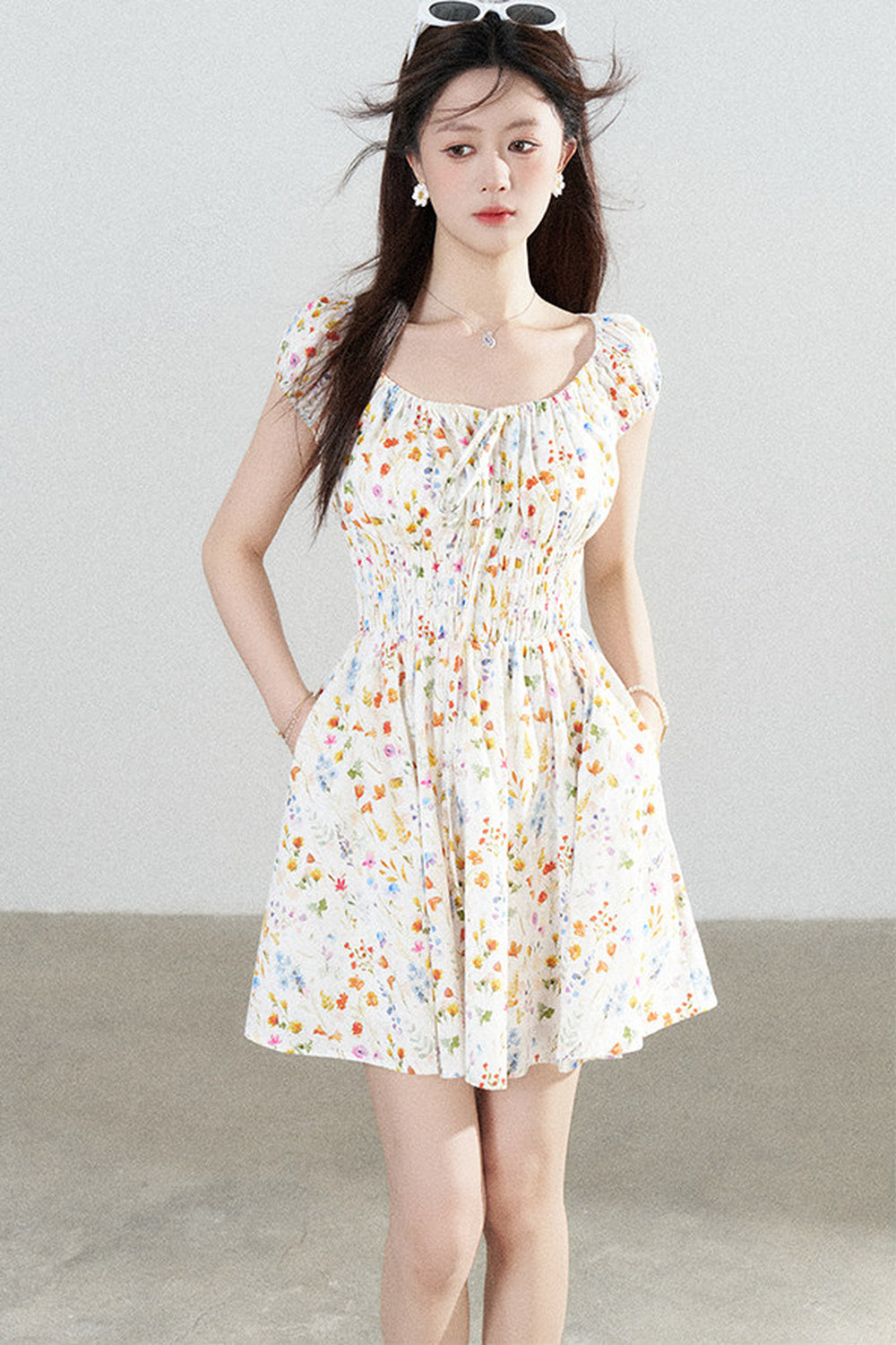 Floral Print A-Line Dress