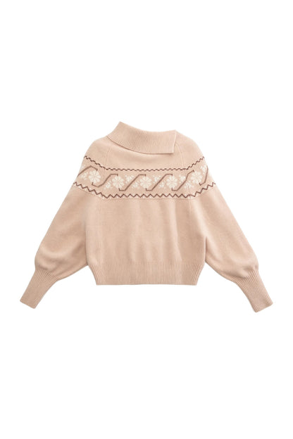 Fair Isle Jacquard Batwing Sweater