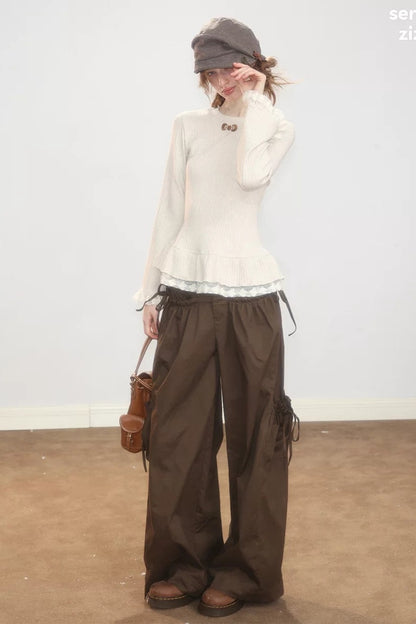 High-Waisted Wide-Leg Cargo Pants