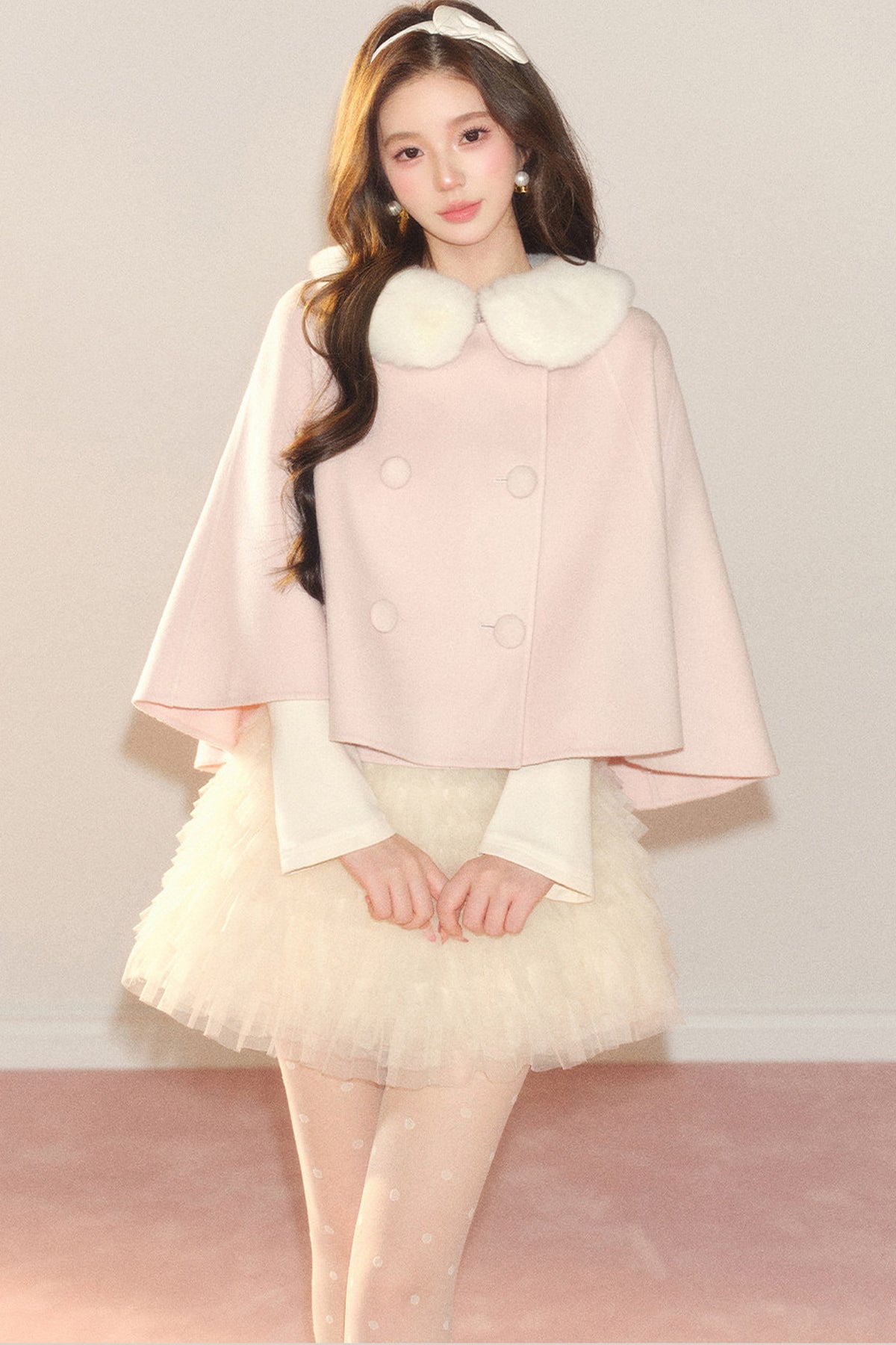 Cream Princess Multi-Layered Tulle Dress