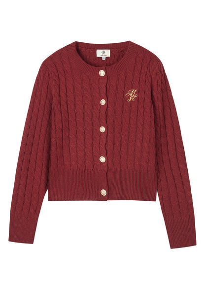 Embroidered Knitted Cardigan