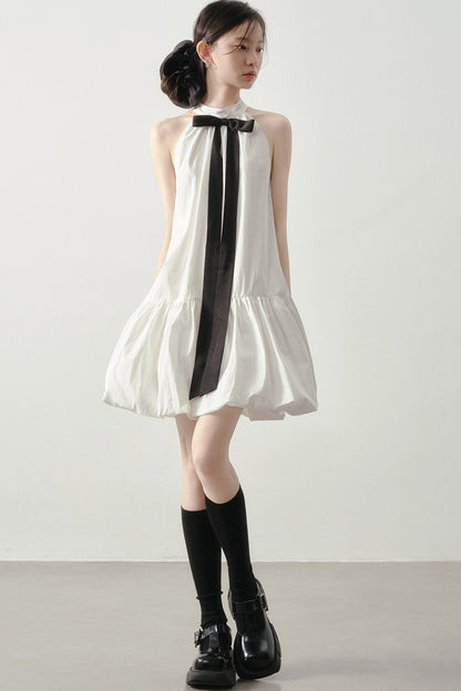 Cloud Ribbon Halter Dress