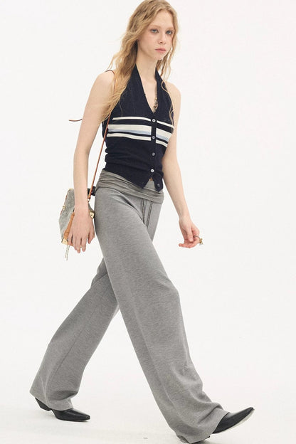 Pantalones casuales slim de cintura alta