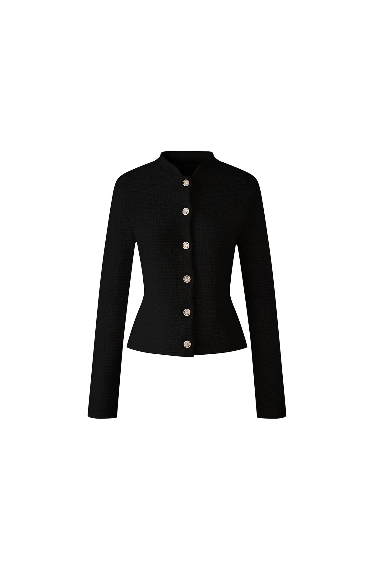 Conjunto de chaqueta y falda de lana texturizada