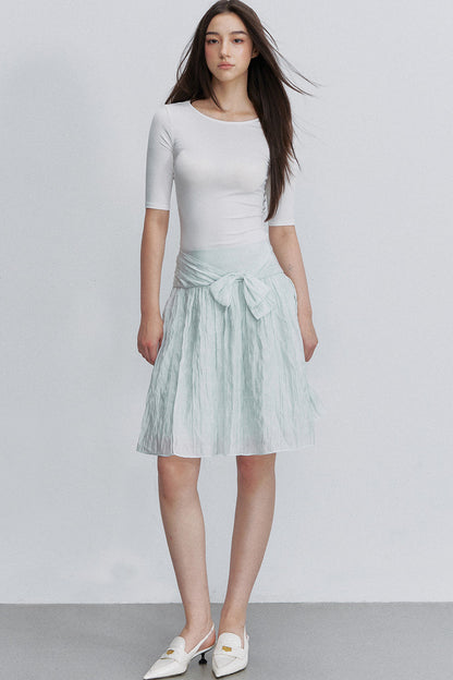 Asymmetrical Bowknot A-Line Skirt