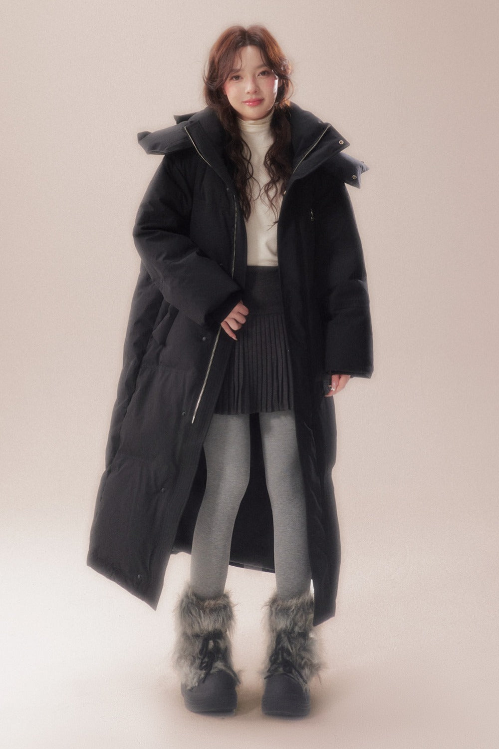 Long 90 White Goose Down Coat