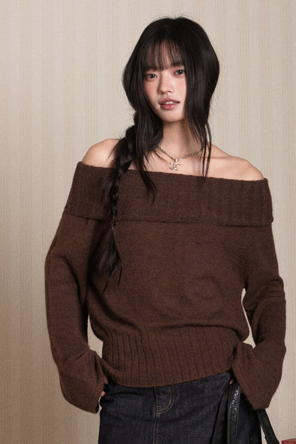Off-Shoulder Knit Top