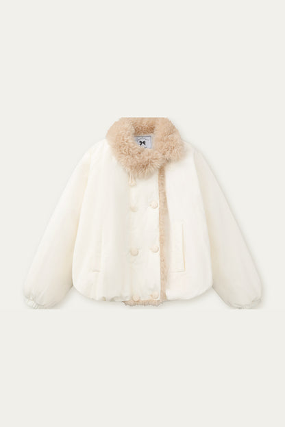 White Birch Double-Breasted Duck Down Jacket