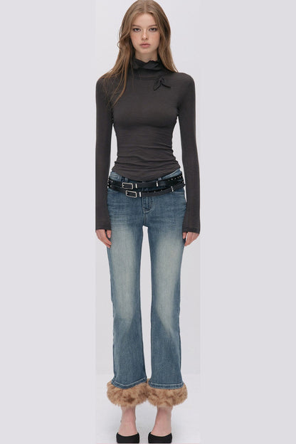X-Line 3D Bow Tencel Wool T-Shirt
