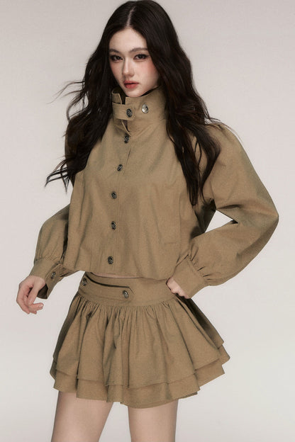 French Napoleon Style Short Jacket and Skirt Set-Up