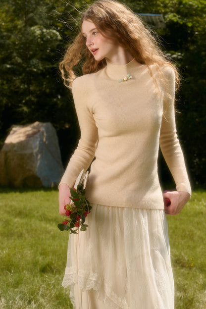 Maglione a maglia con fiocco