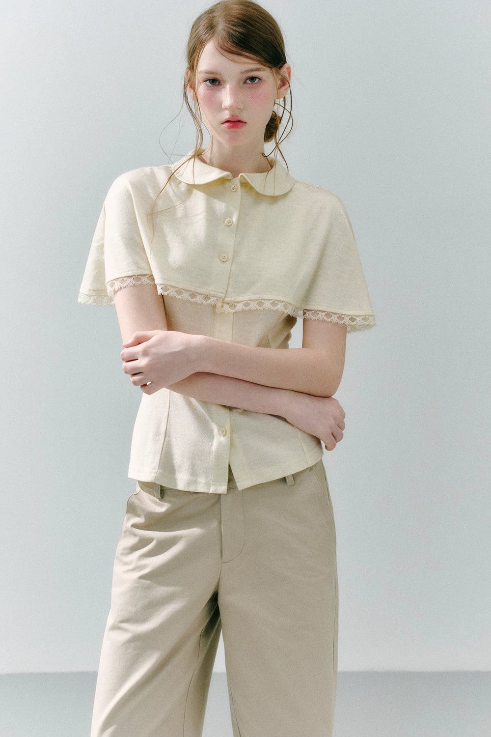 Cape Shirt and Skirt Set