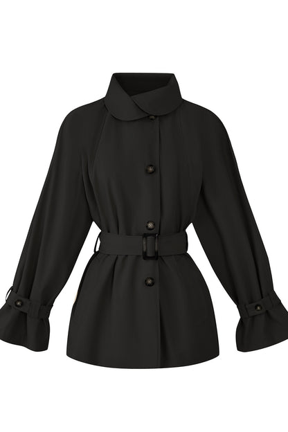 Trenchcoat mit überlappendem Kragen