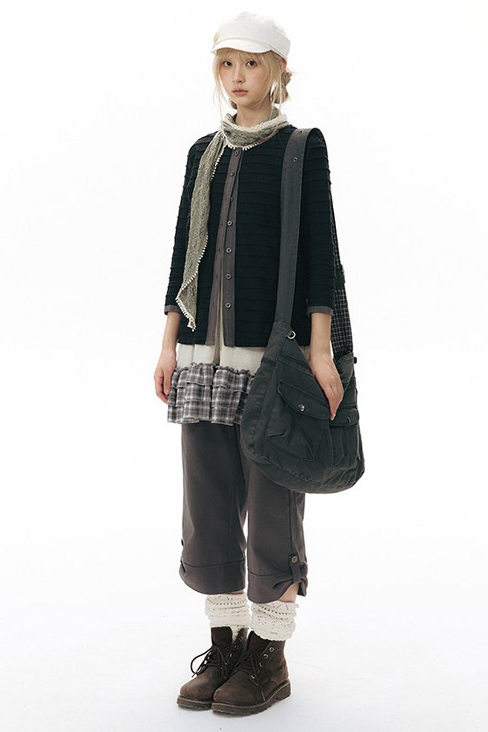 Haut cardigan tricoté à manches longues