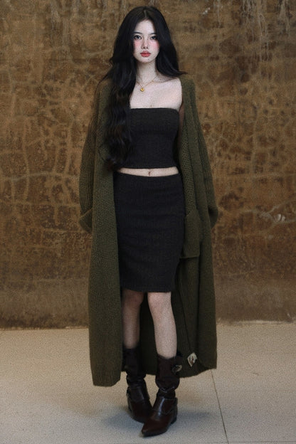Knitted Long Cardigan