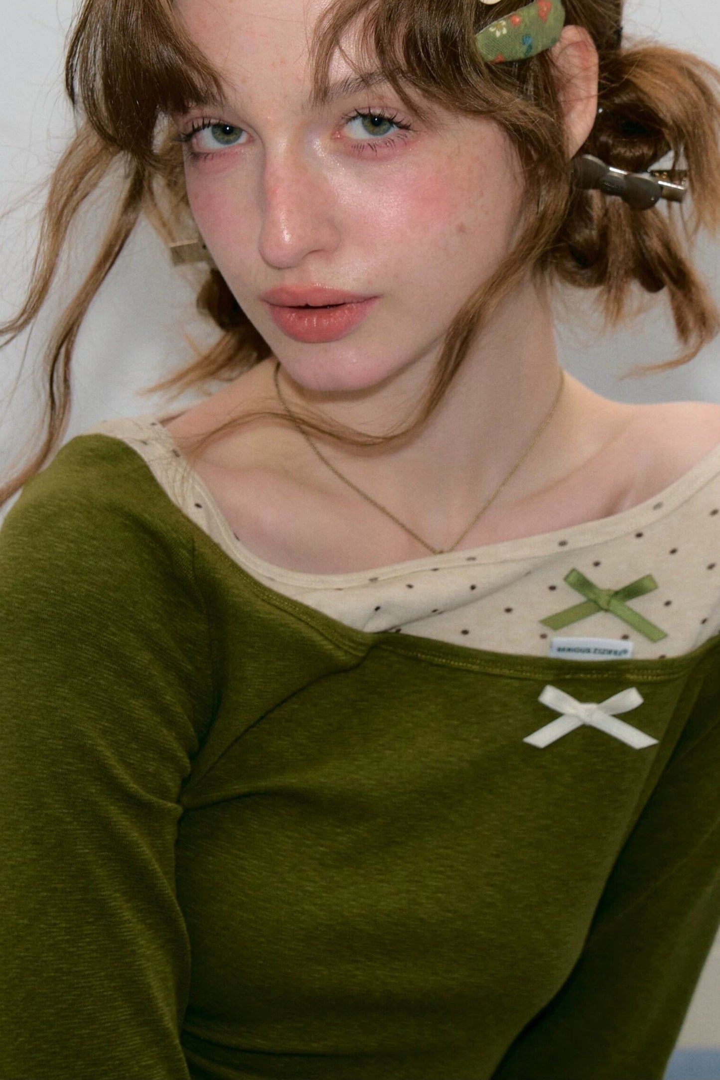 Polka Dot Knit Top