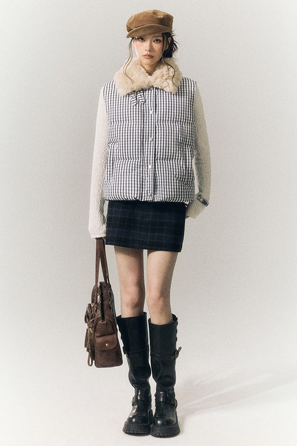 Stand Collar Padded Vest