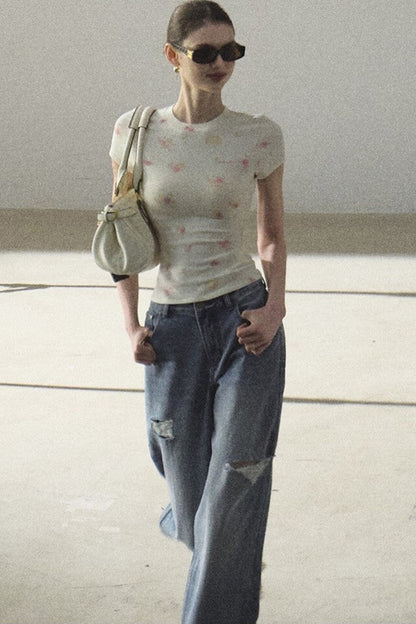 Bohemian Summer Ripped Jeans