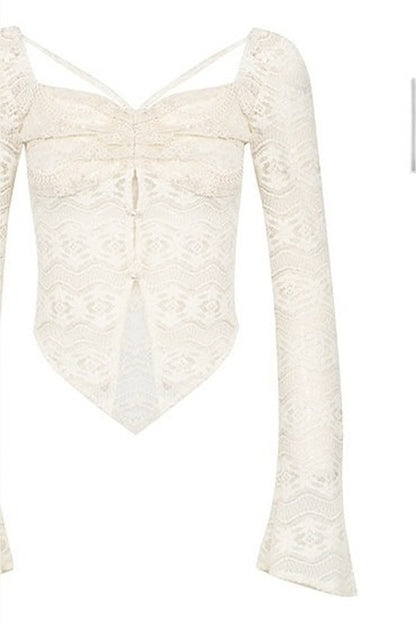 New Chinese Lace Top and Skirt Set-Up