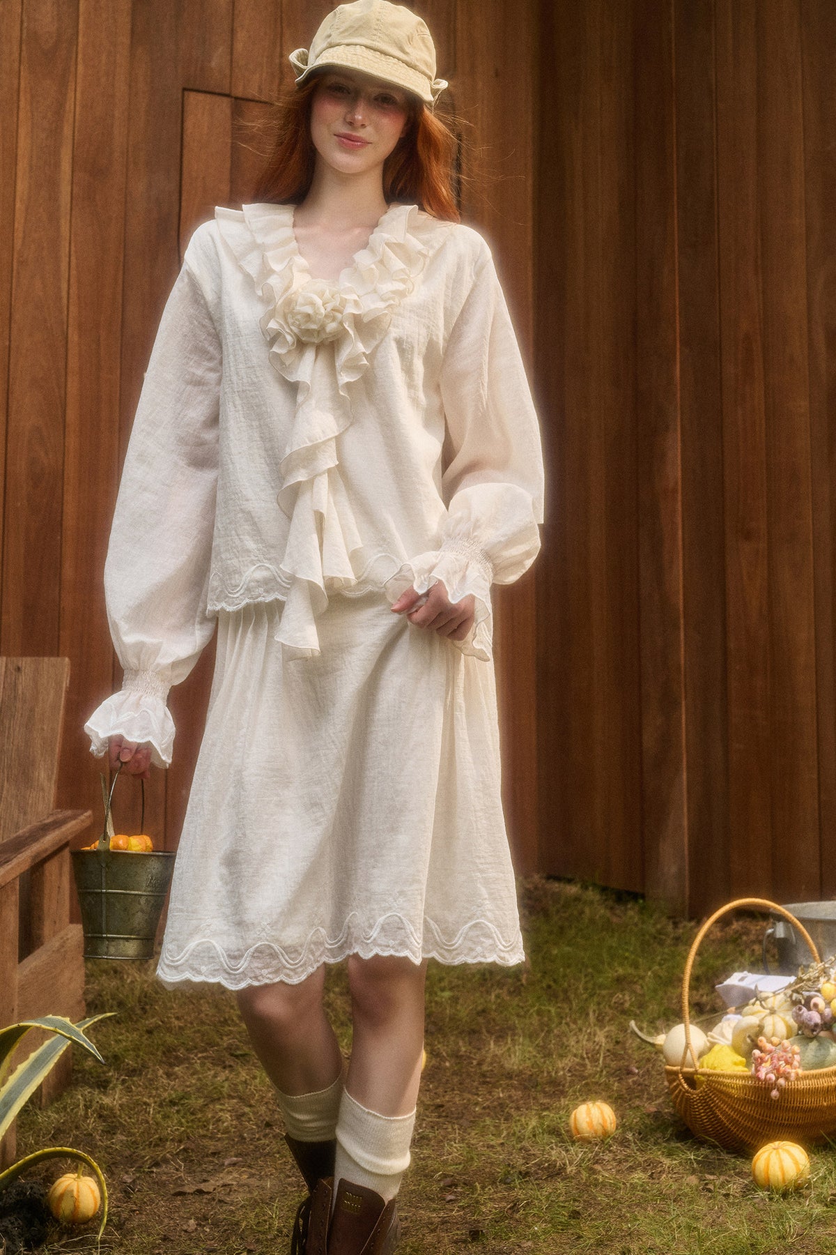 Tencel Cotton Lace Trim Set