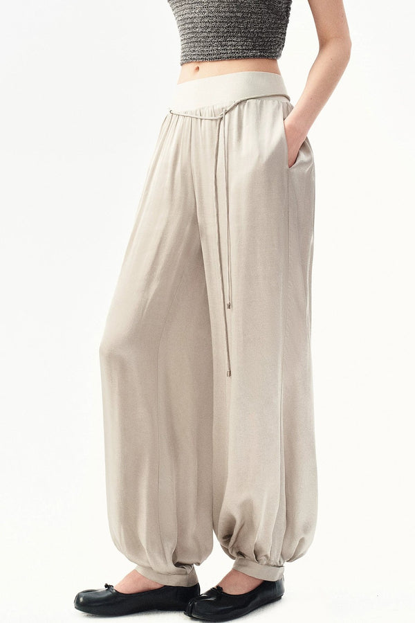 Silk Satin French Pants