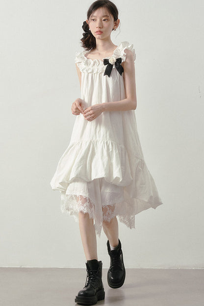 Moonlight Lace Asymmetrical Skirt