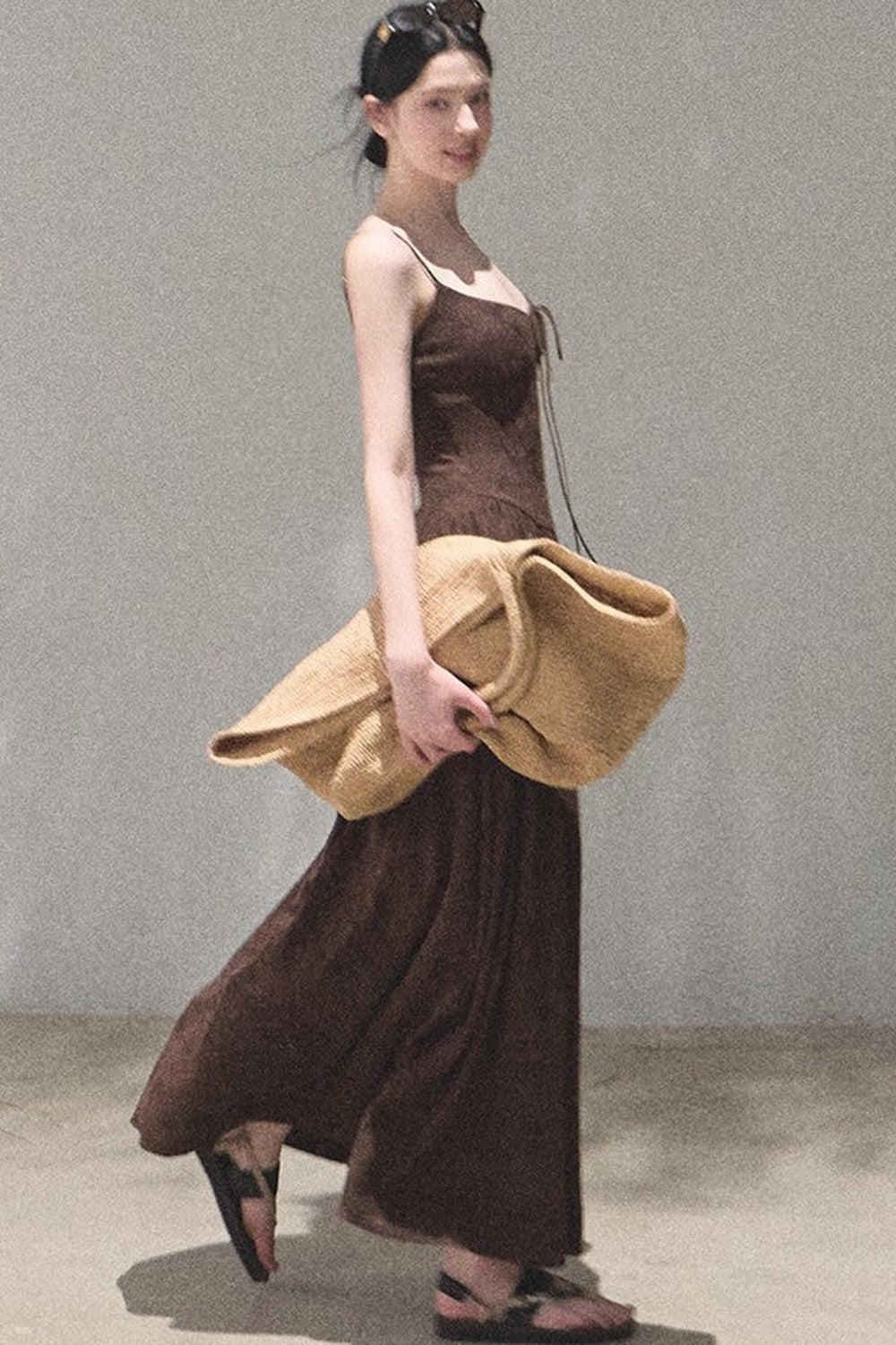 Bohemian Vine Jacquard Backless Dress