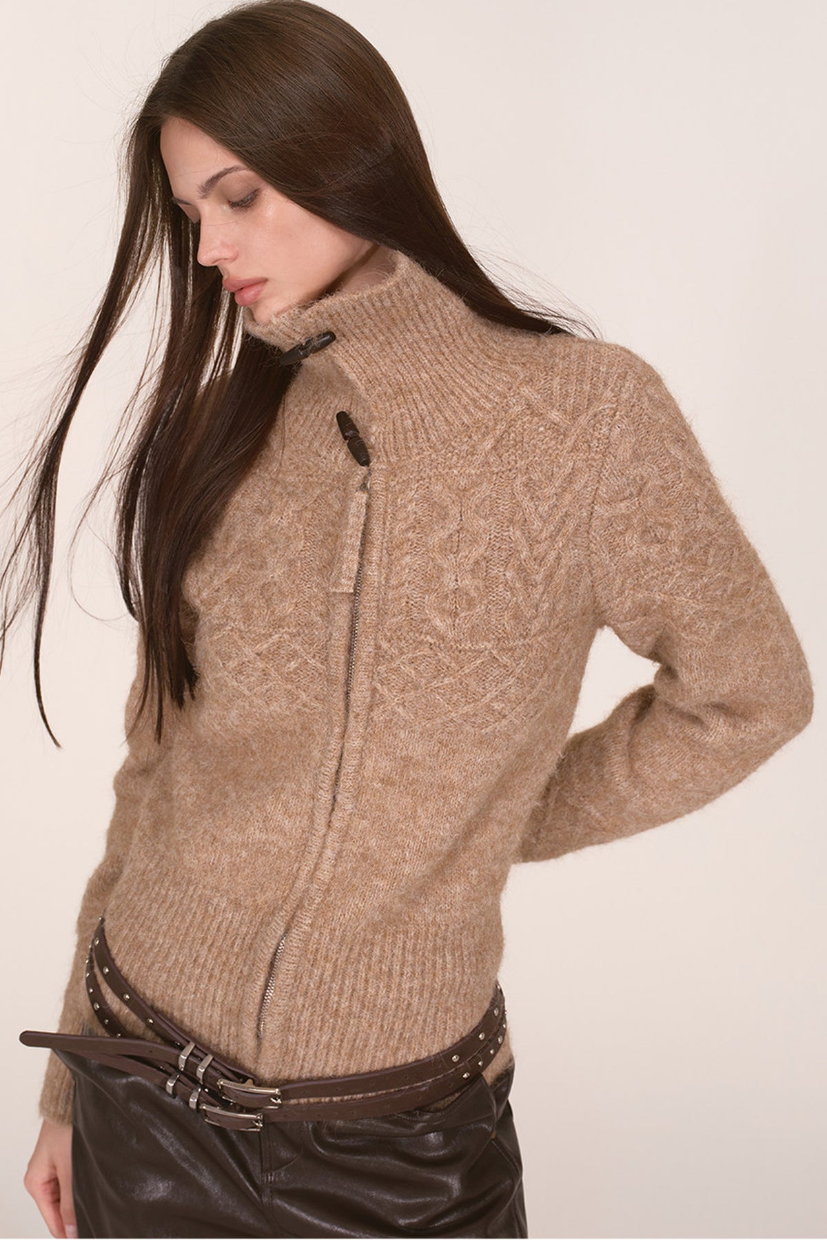 Wool Blend Toggle Cardigan