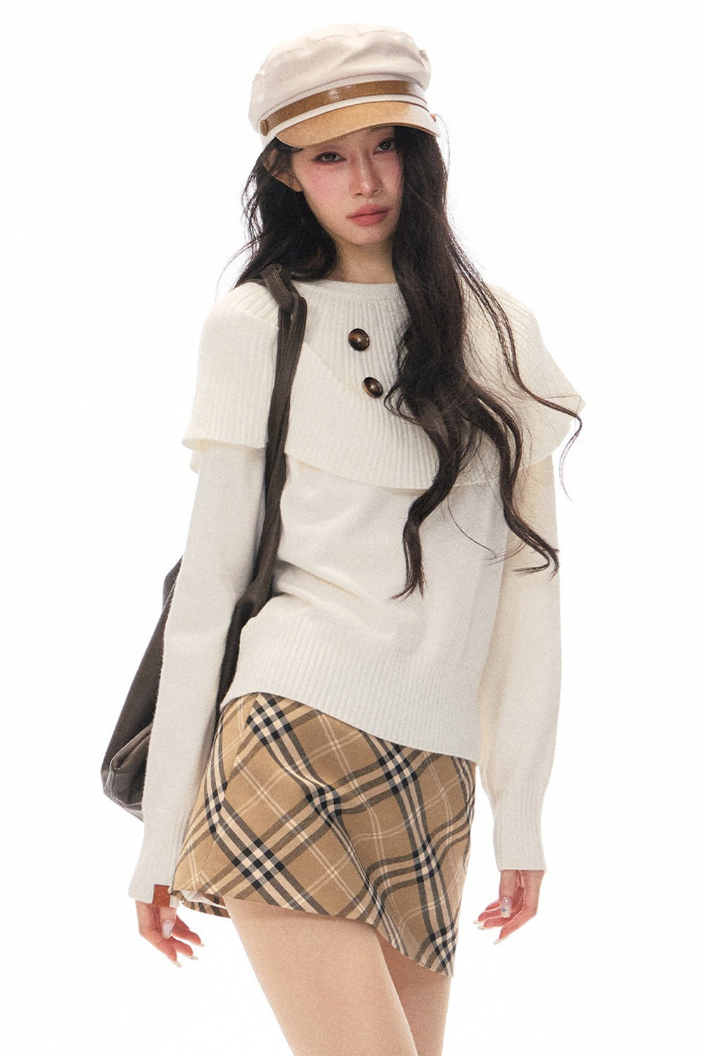 Skirt and Shawl Knit Top Set-Up