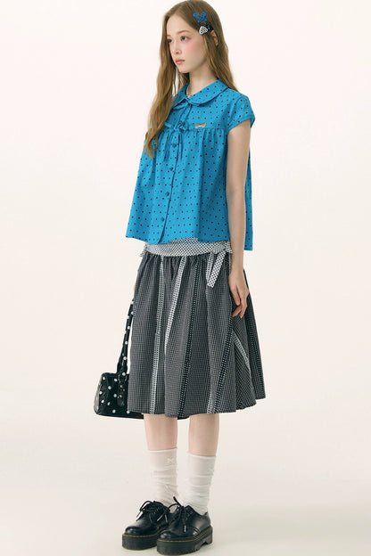 Retro Plaid Patchwork Skirt