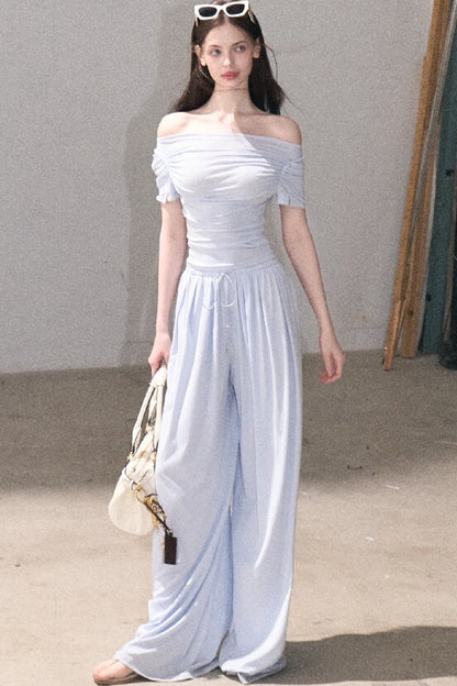 Lyocell Off-Shoulder Two-Piece Set-Up
