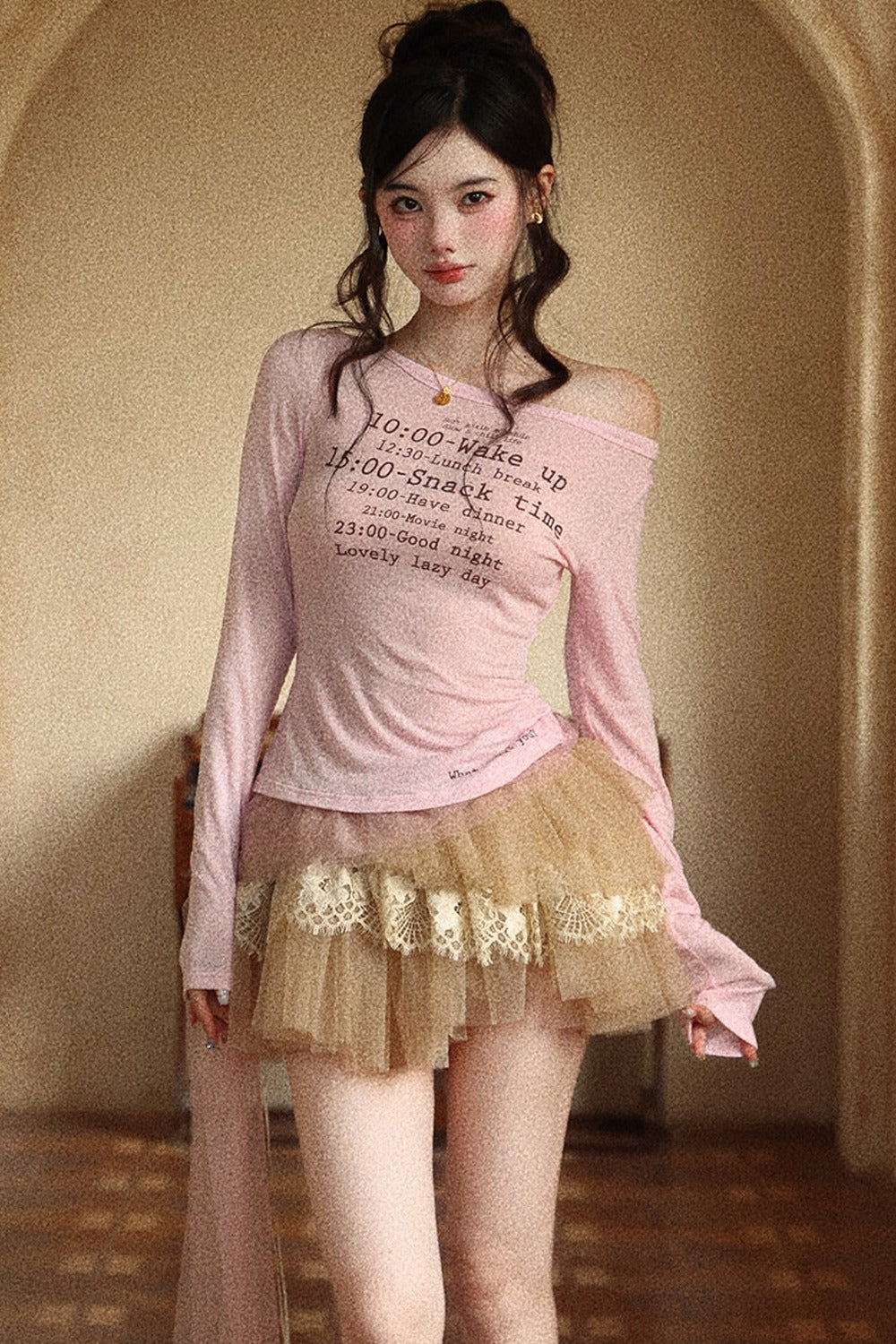 Neon Vitality Pink Long Sleeve Top