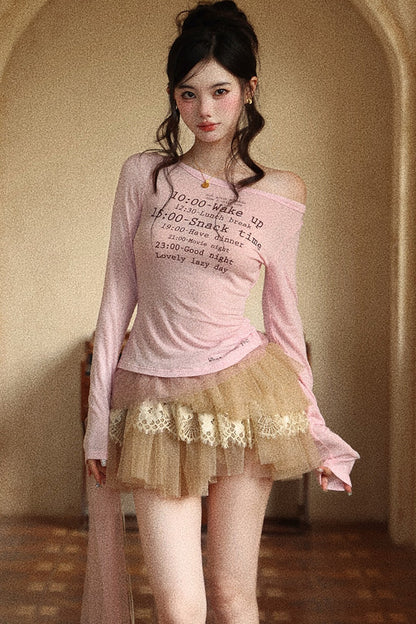 Neon Vitality Pink Long Sleeve Top