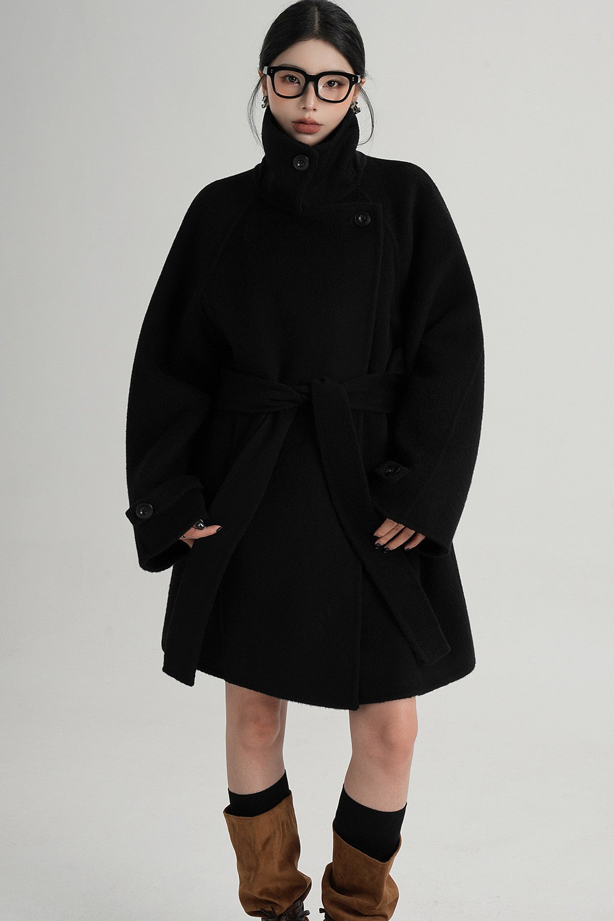 Mid-Length Double-Sided Wool Coat