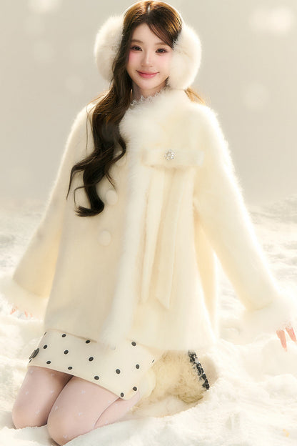Cappotto in pile 100% lana Principessa delle nevi