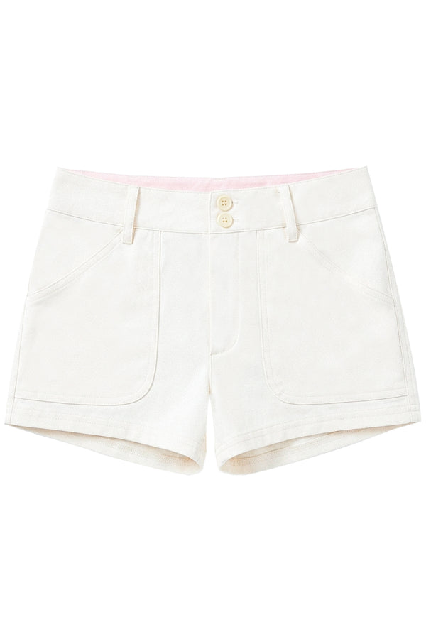Conjunto de top sin tirantes y shorts con estampado floral de melocotón