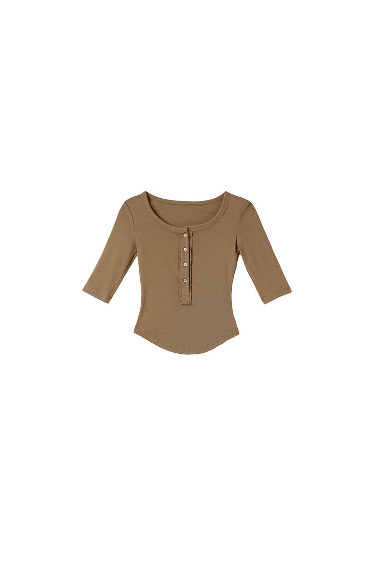 Low-Neck Five-Quarter Sleeve Top Set-Up