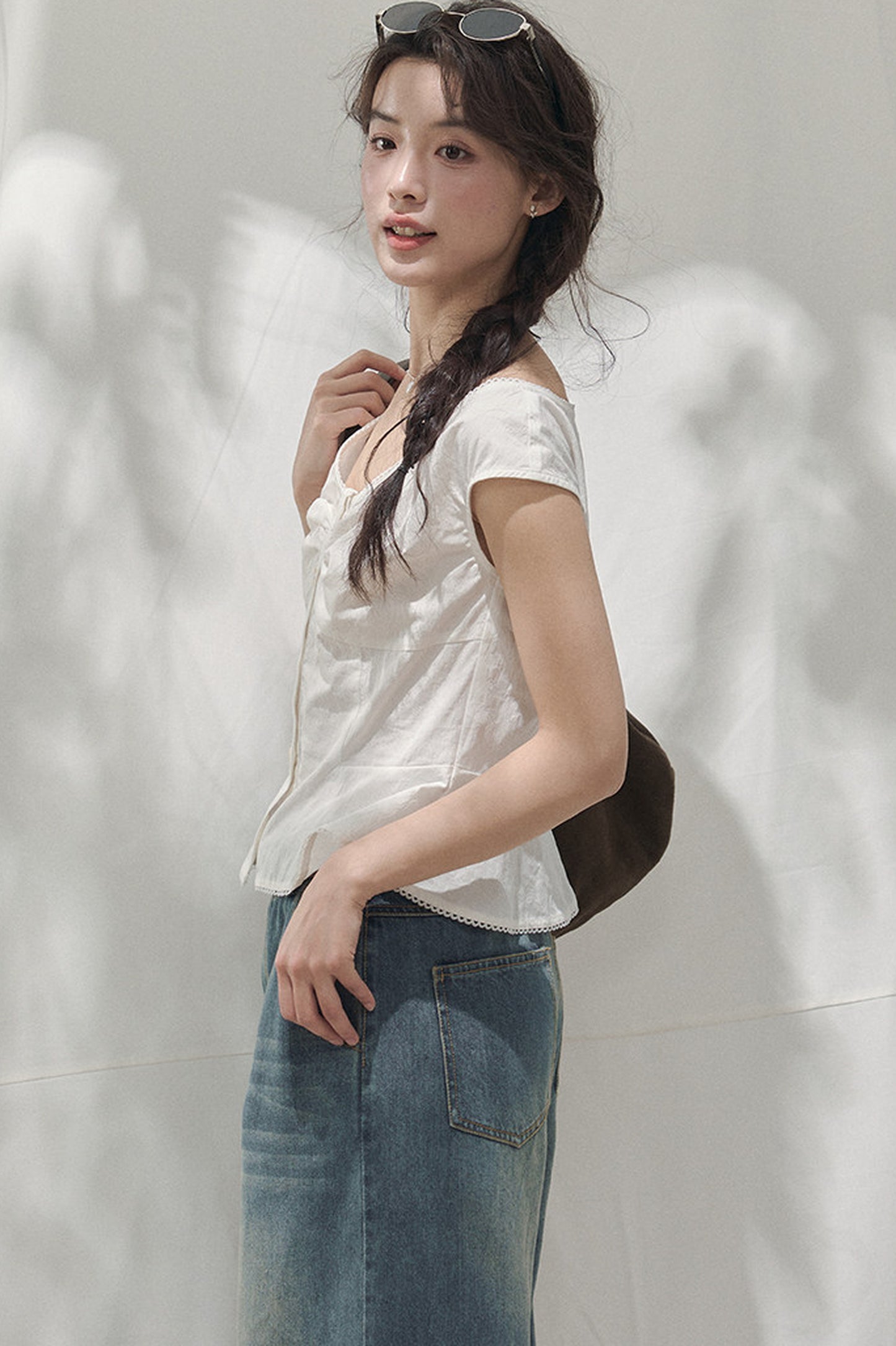 Camellia Moonlight Lace Blouse