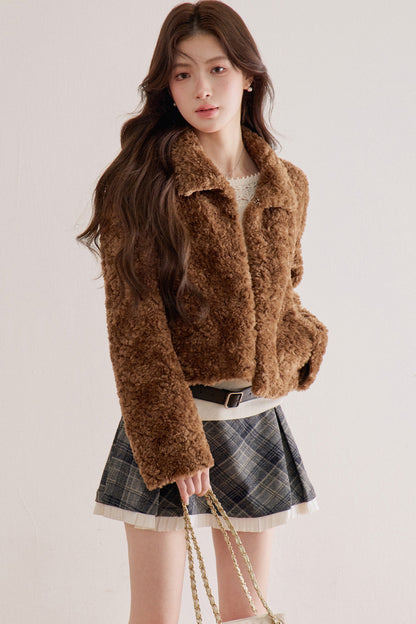 Retro Lamb Wool Plush Jacket