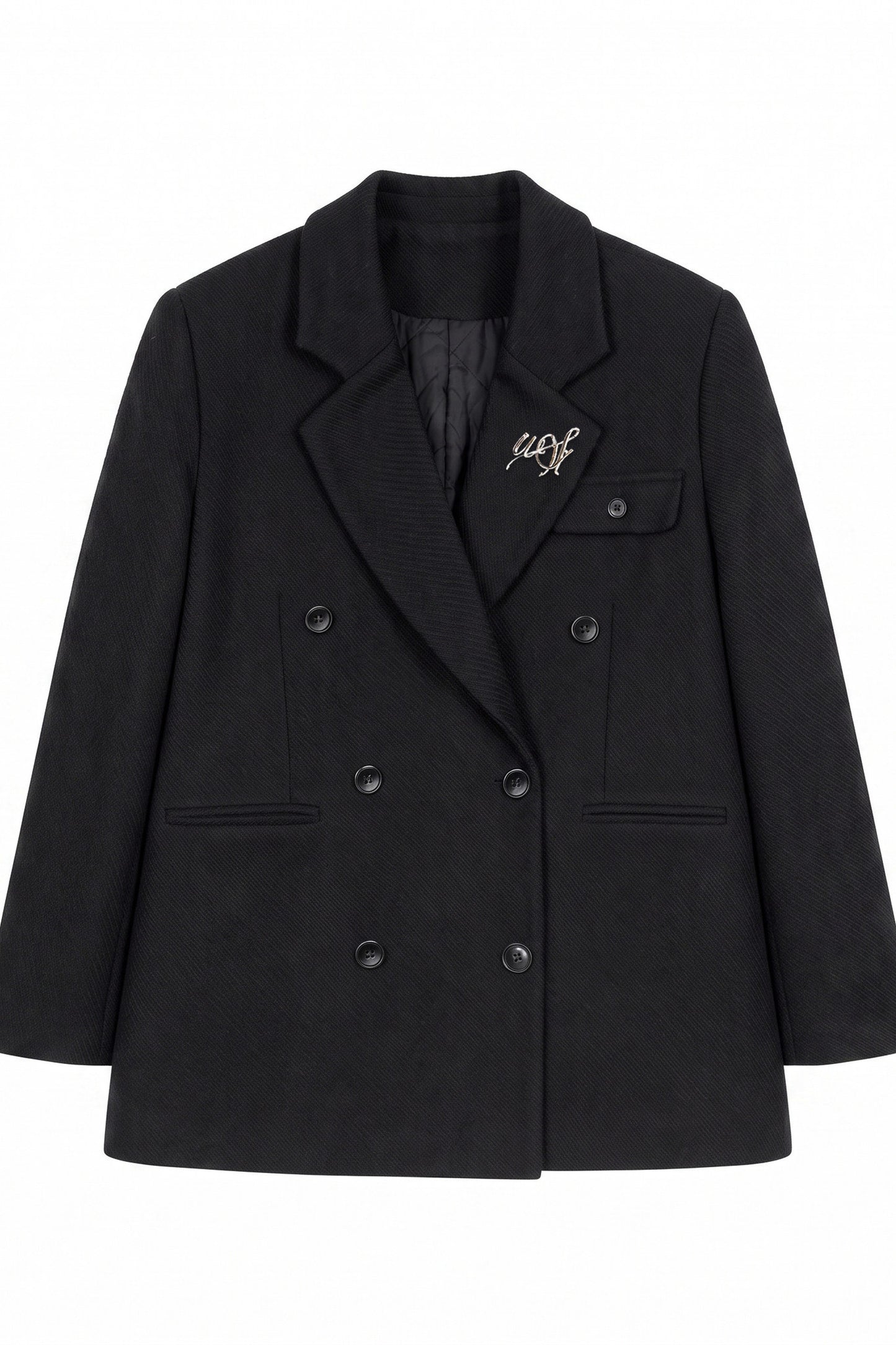 Woolen Blazer and Mesh Skirt Set-Up