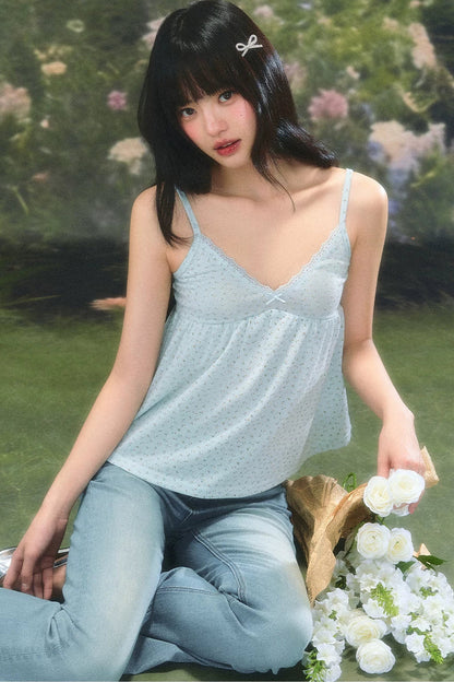 Pure Desire Set aus geblümtem Cardigan und Lagen-Top