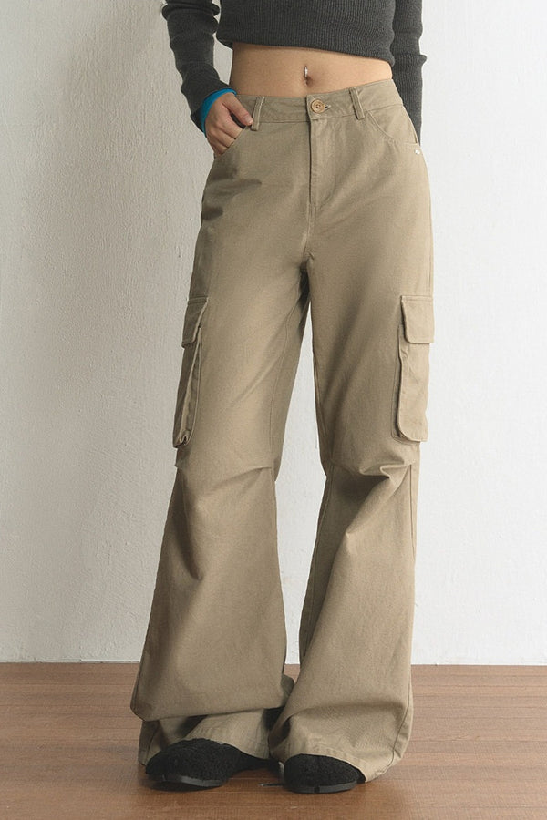 High-Waisted Wide-Leg Cargo Pants