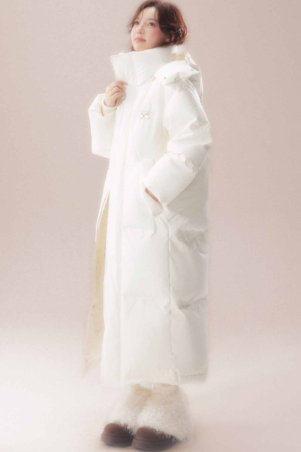 Long 90 White Goose Down Coat