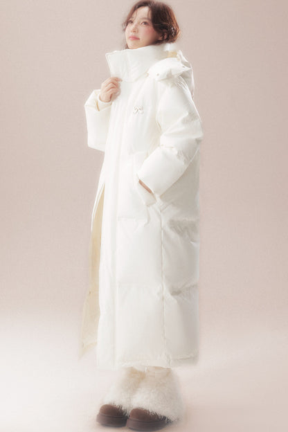 Long 90 White Goose Down Coat