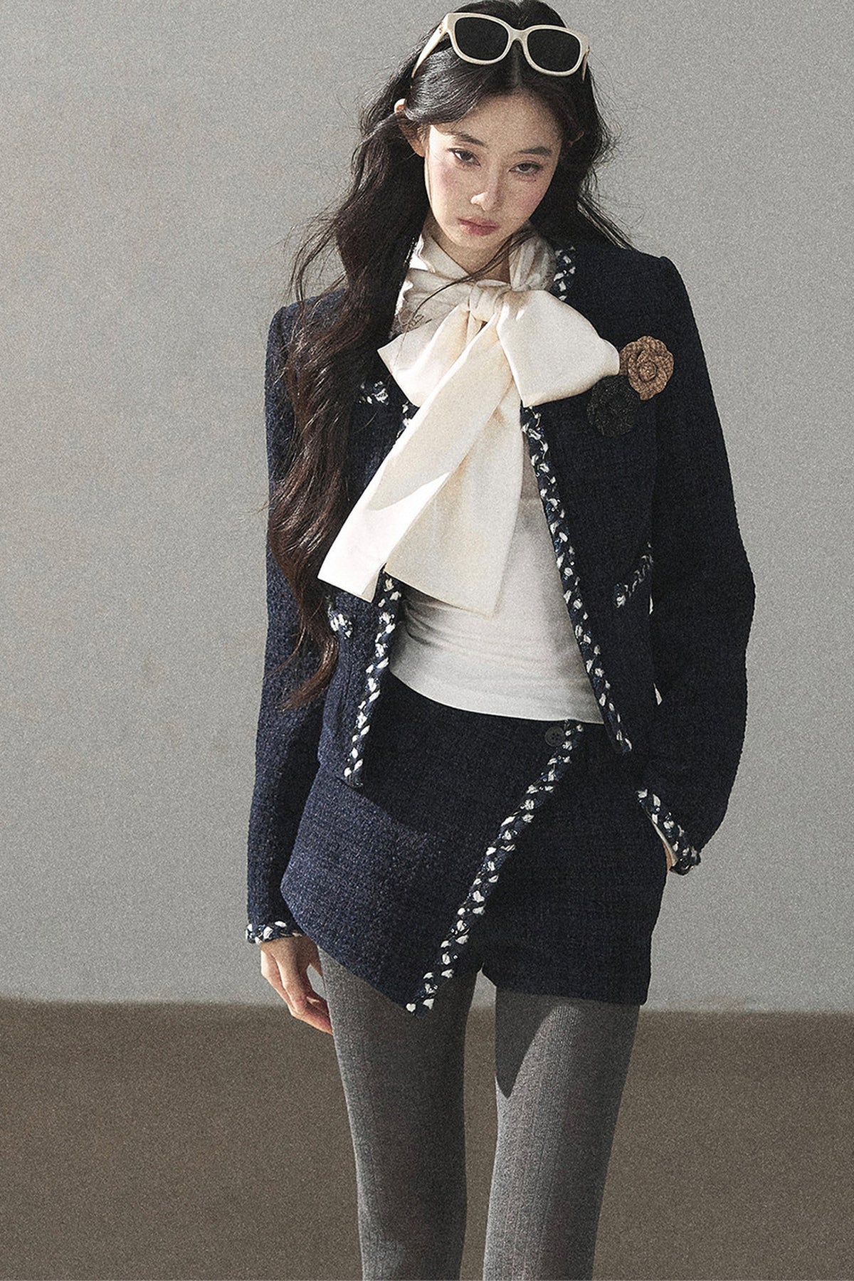 Ensemble veste en maille et pantalon Bluebell