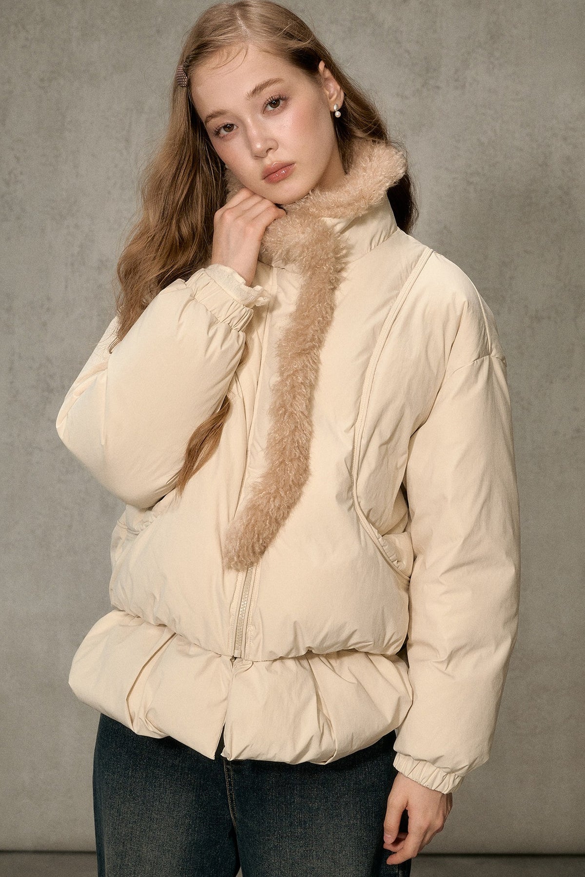 Thickened Large Fur Collar Jacket